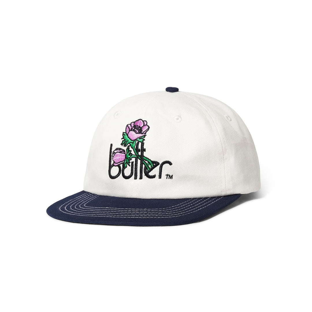 Windflowers 6 Panel Cap White Navy