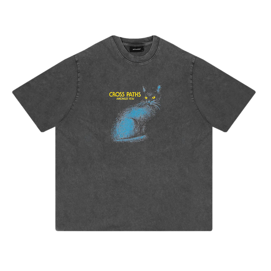 Cross Paths T-Shirt - Washed Grey