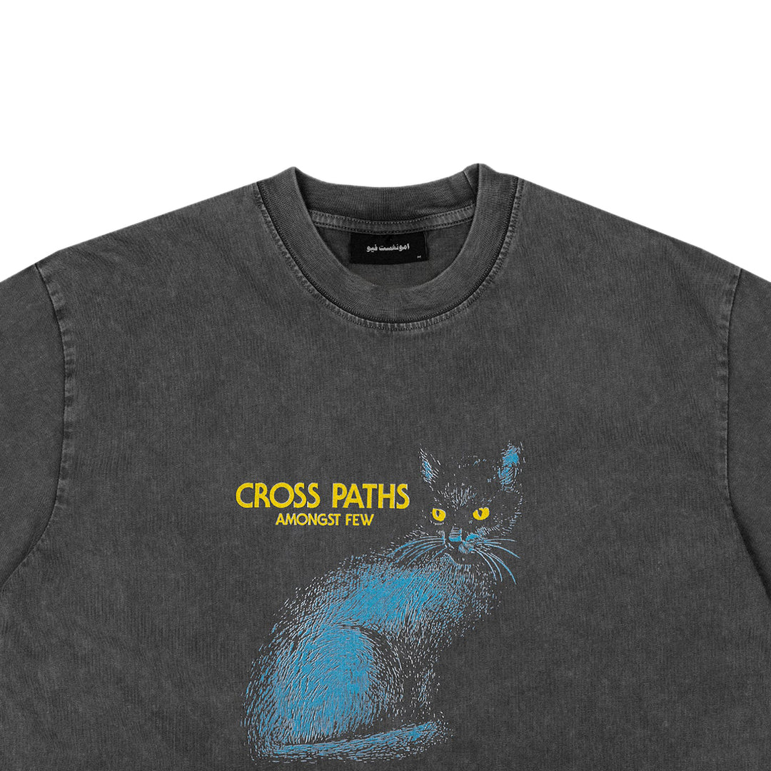 Cross Paths T-Shirt - Washed Grey