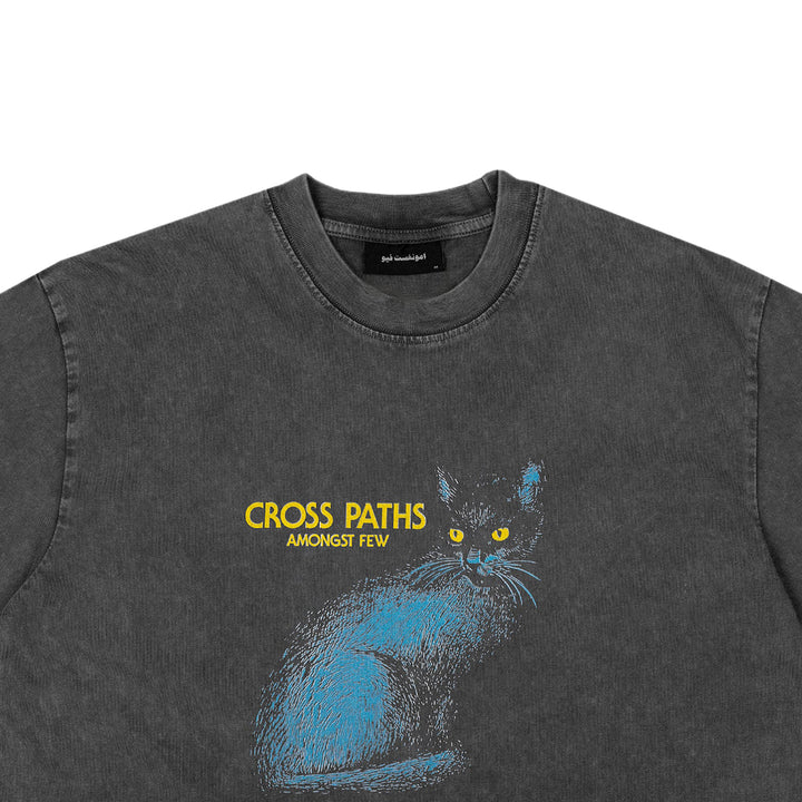 Cross Paths T-Shirt - Washed Grey