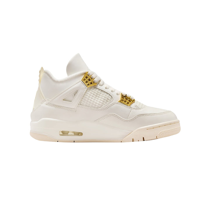 Wmns Air Jordan 4 Retro - Sail/Mtlc Gold-Black