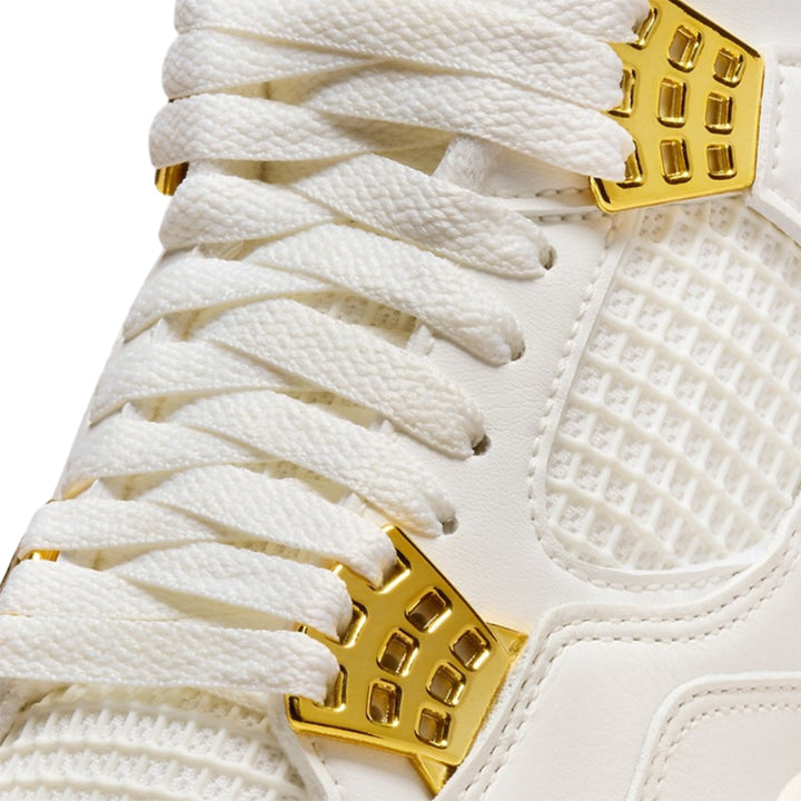 Wmns Air Jordan 4 Retro - Sail/Mtlc Gold-Black