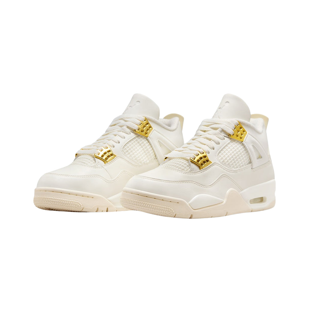 Wmns Air Jordan 4 Retro - Sail/Mtlc Gold-Black