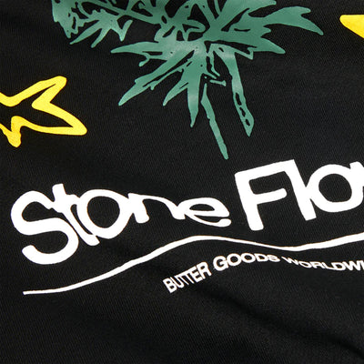 Stone Flower Crewneck - Black
