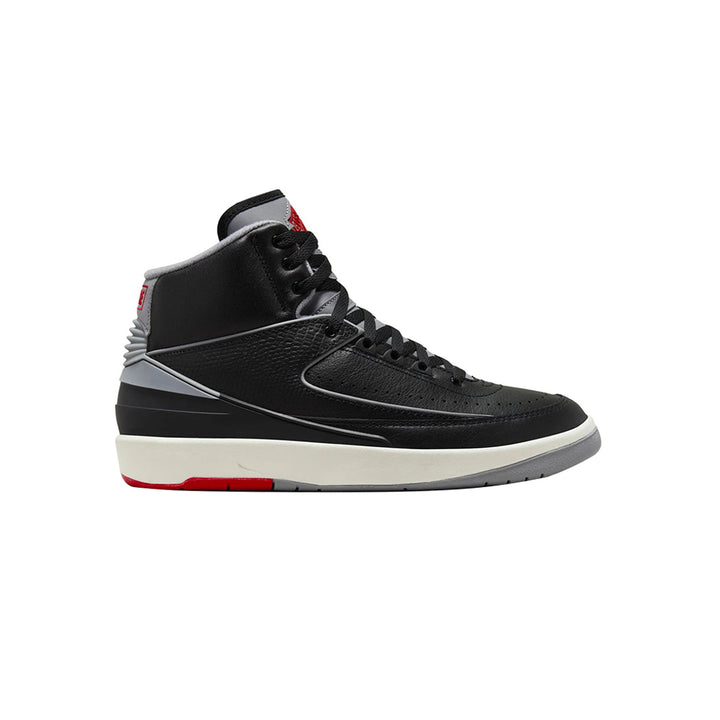 Air Jordan 2 Retro - Black/Cement Grey-Fire Red-Sail