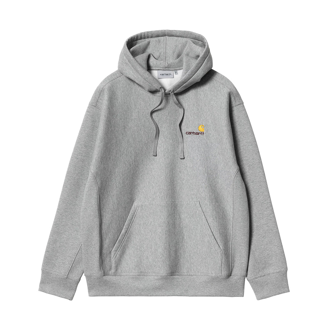 Hooded American Script Sweat - Grey Heather