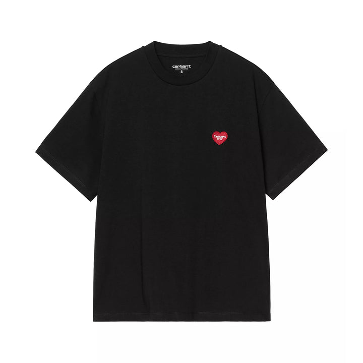 S/S Pocket Heart T-Shirt - Black/Red