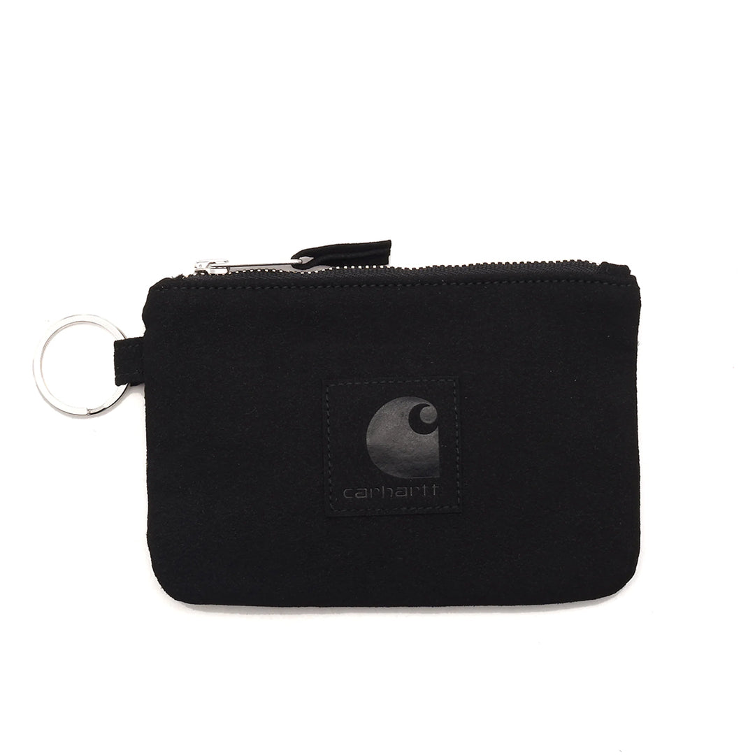 Suede Zip Wallet - Black