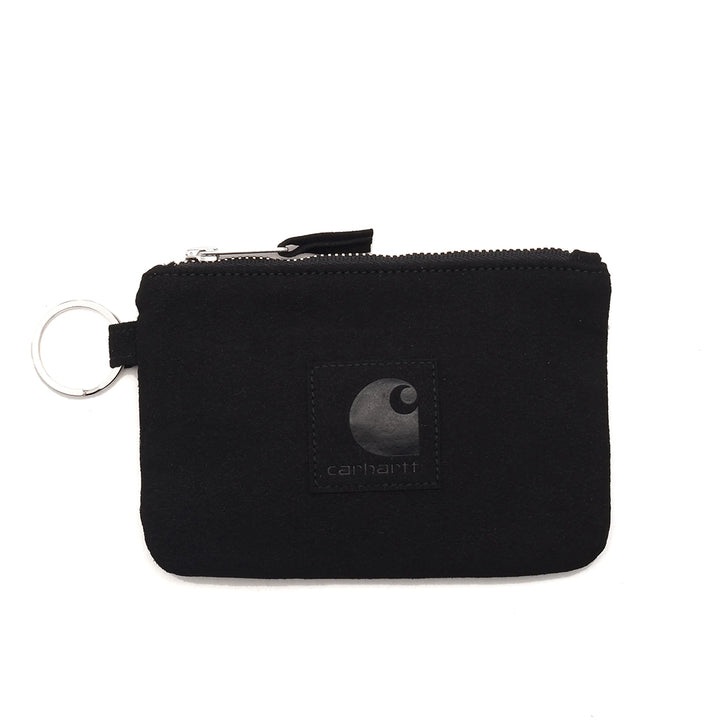 Suede Zip Wallet - Black
