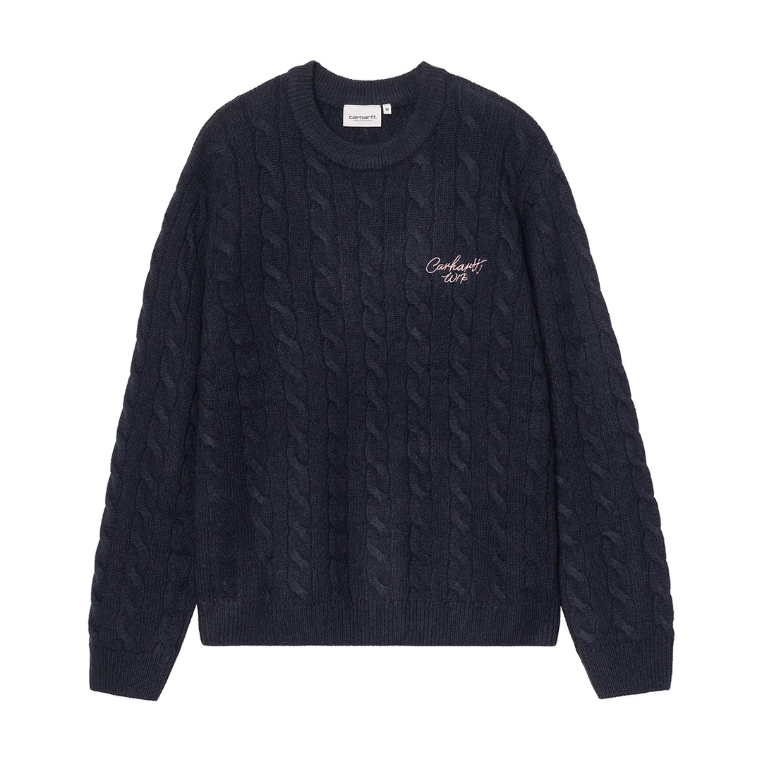 Signature Sweater - Deep Night/Glassy Pink