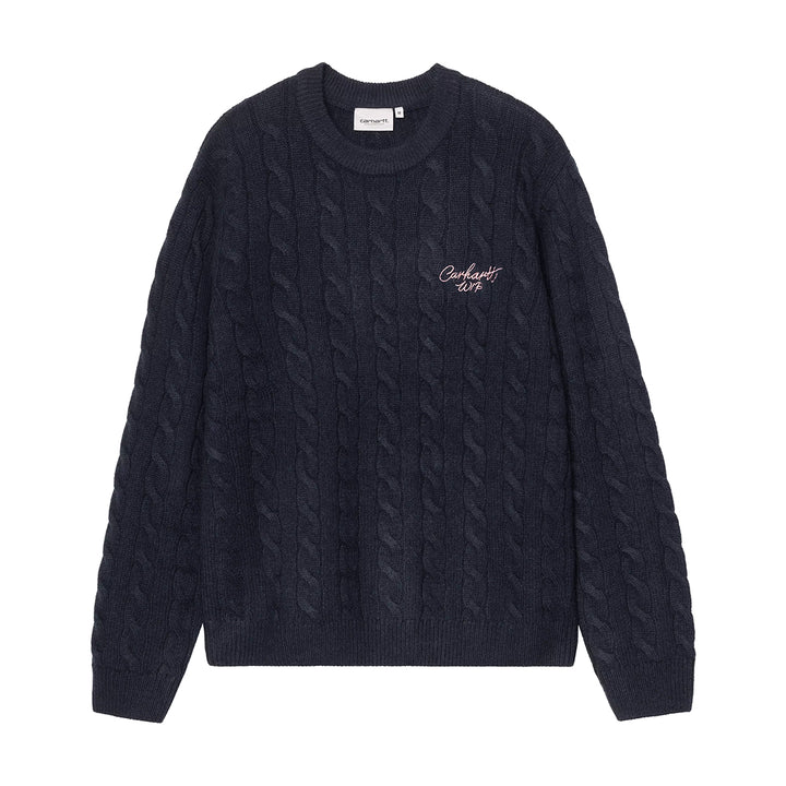 Signature Sweater - Deep Night/Glassy Pink