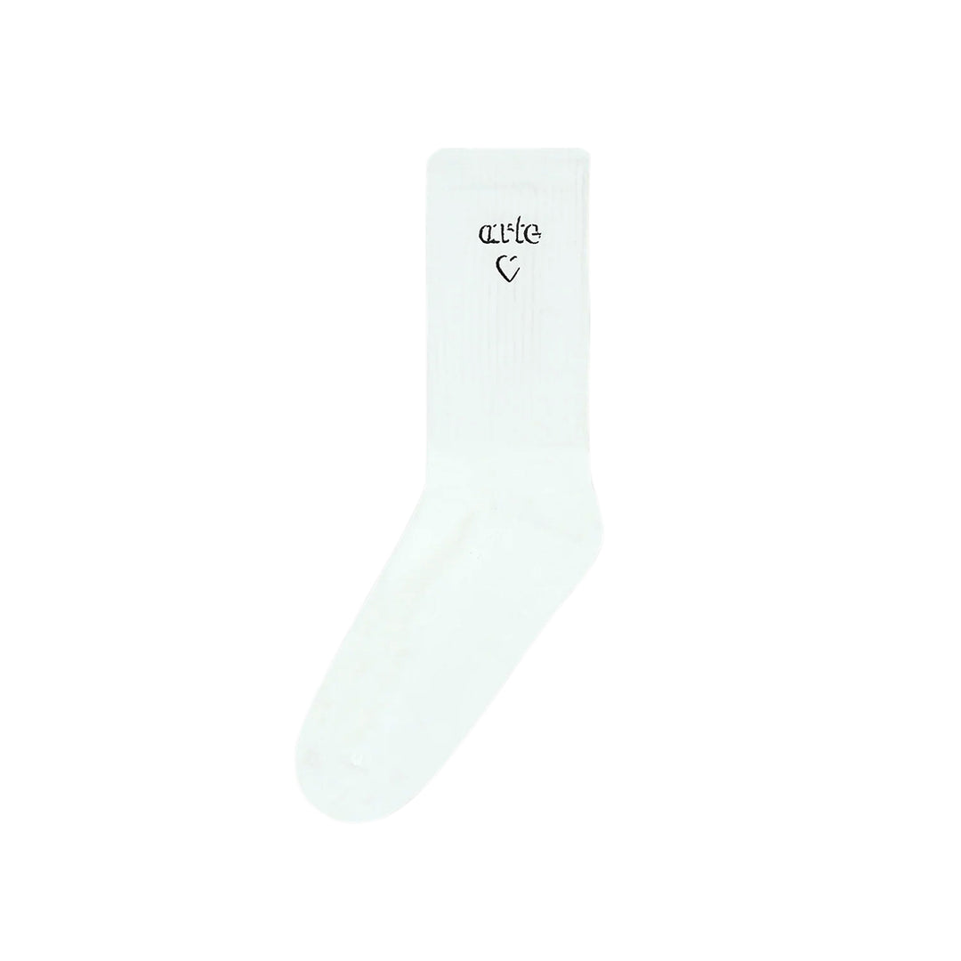 Heart Logo Socks - White
