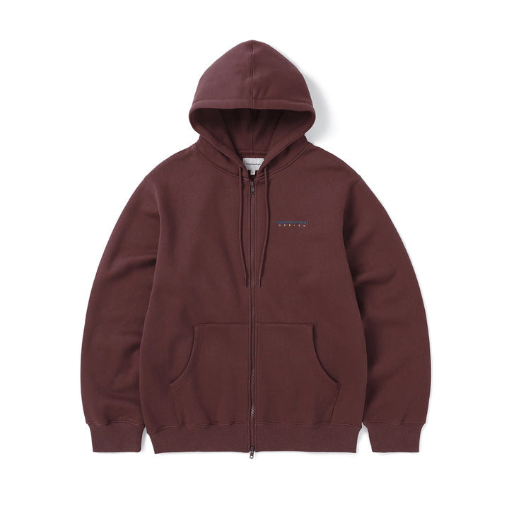 Dsn-Logo Zip Up Hoodie - Burgundy