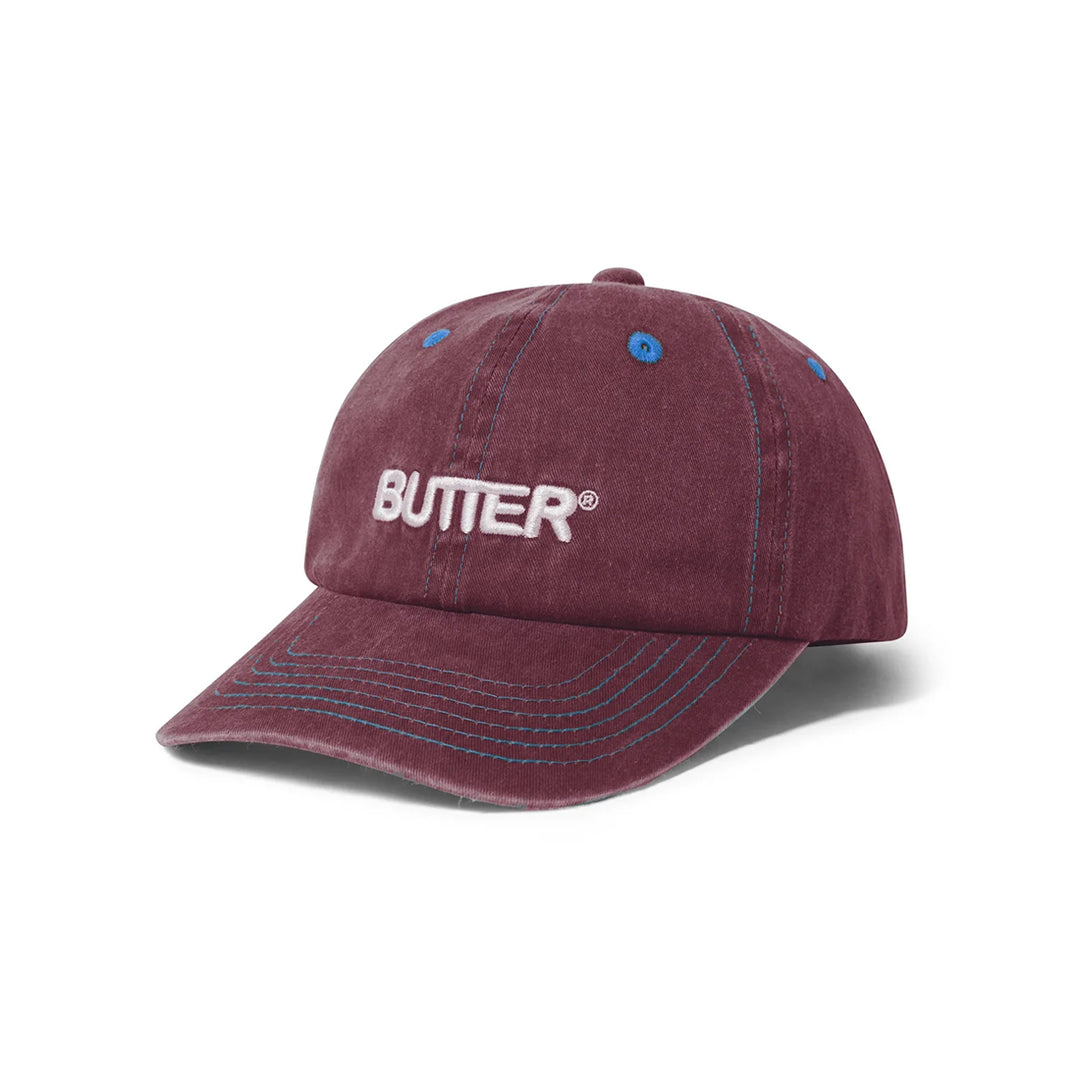 Rounded Logo 6 Panel Cap - Sangria