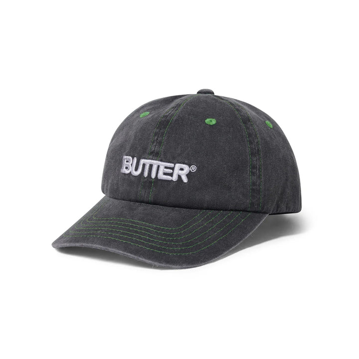 Rounded Logo 6 Panel Cap - Black