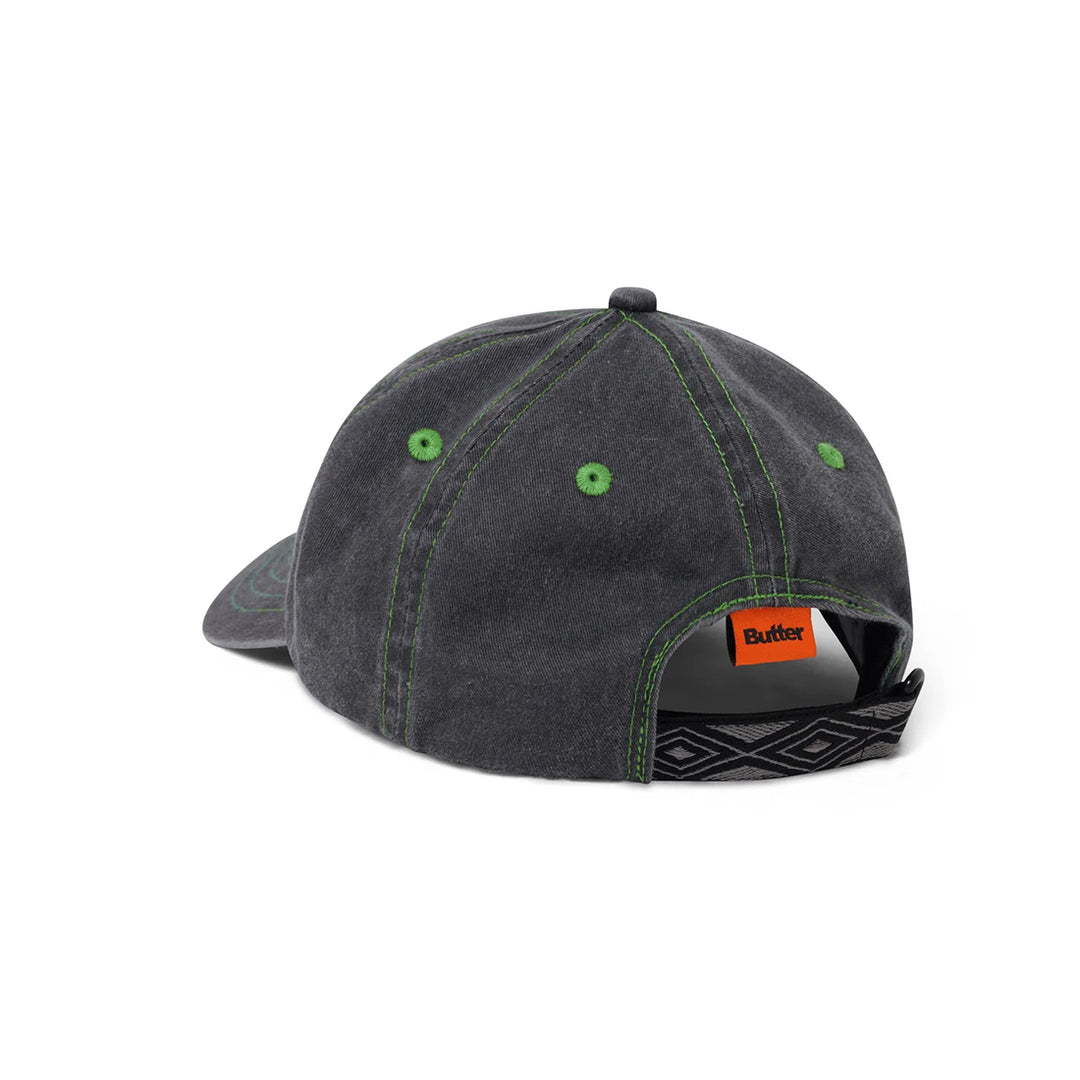 Rounded Logo 6 Panel Cap - Black