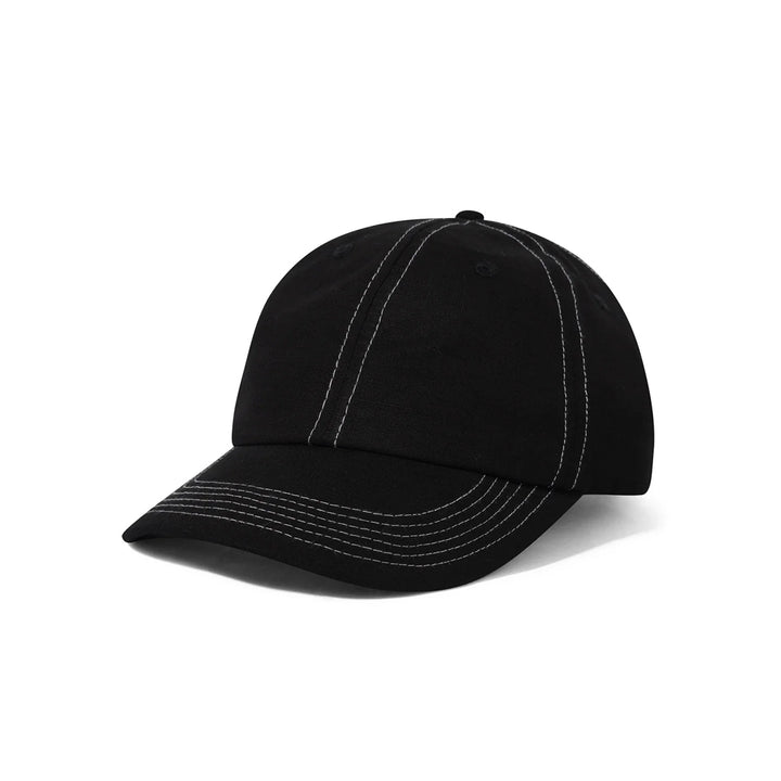 Washed Ripstop 6 Panel Cap - Black