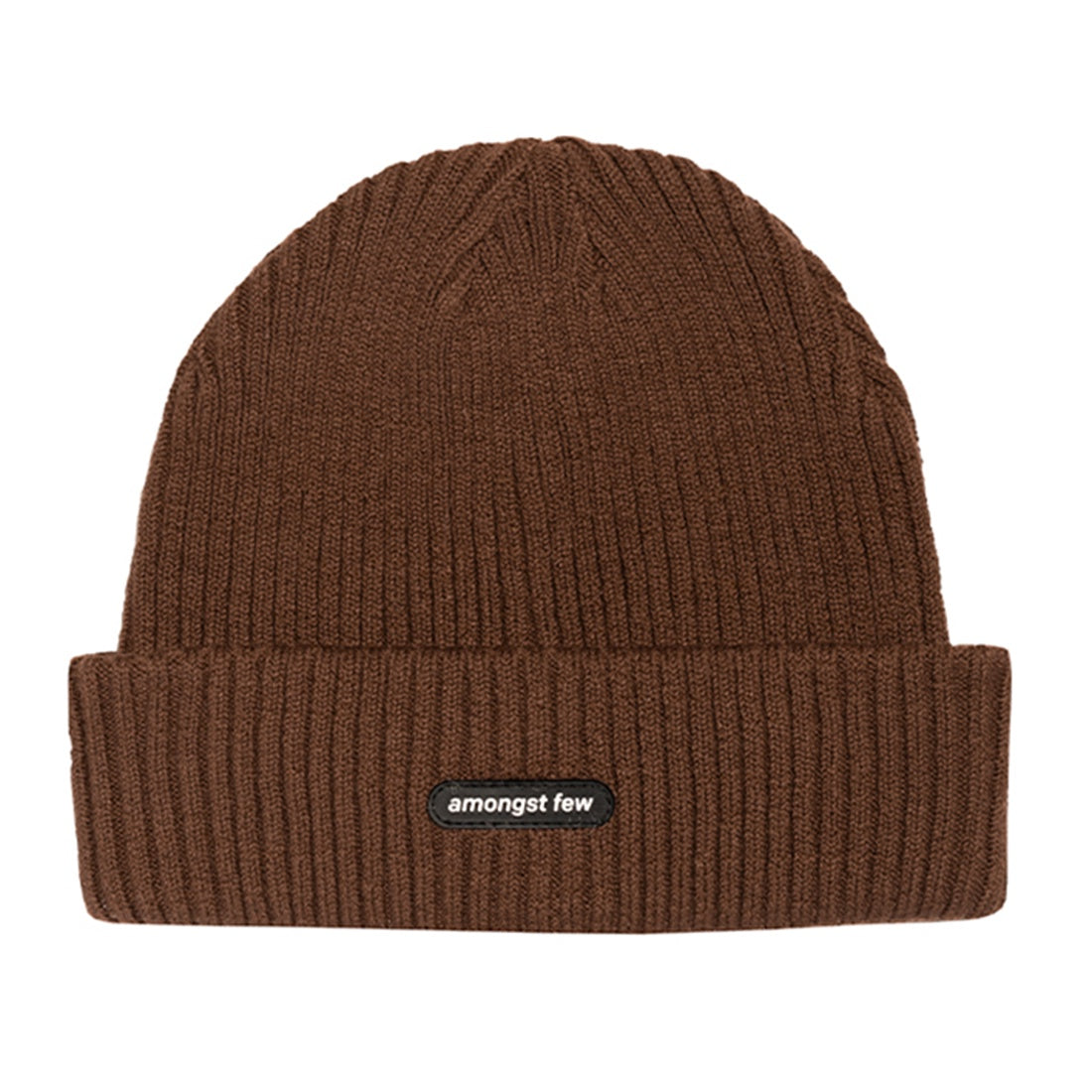 Patch Logo Beanie Hat (Brown)