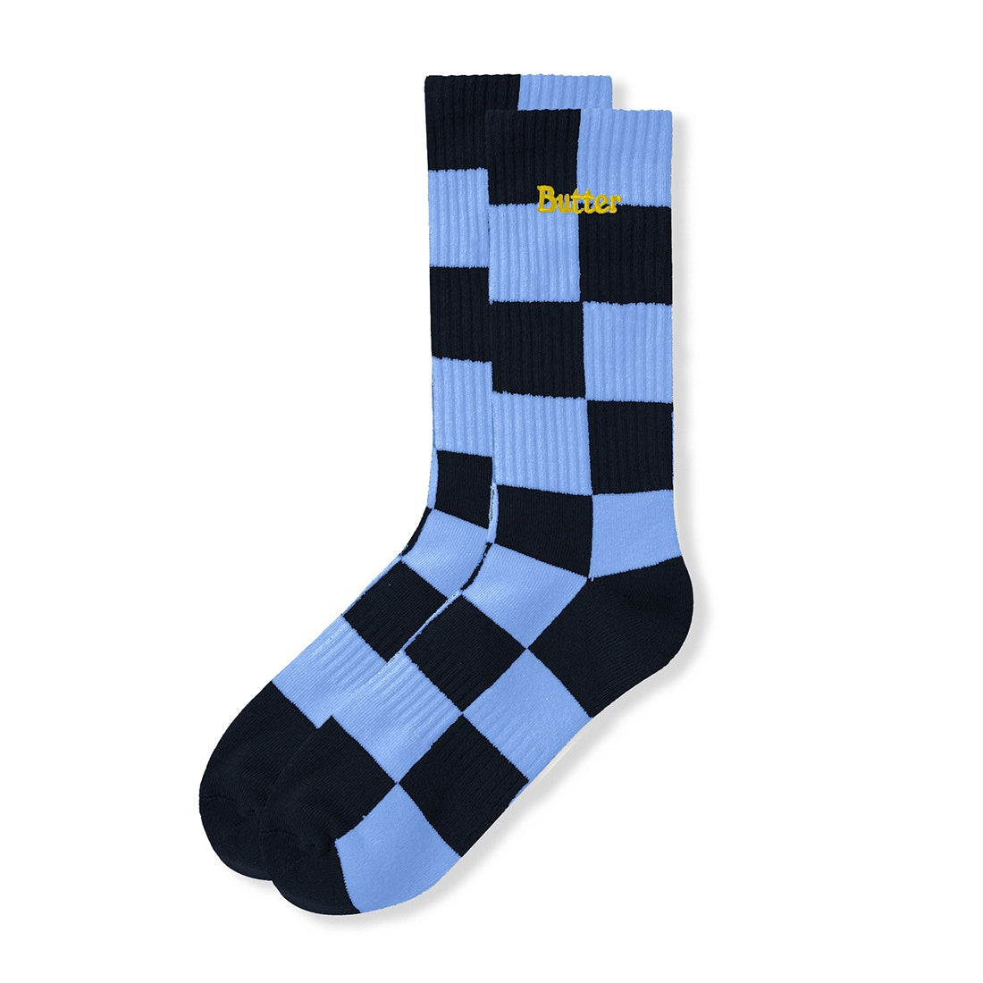 Checkered Socks Navy Slate